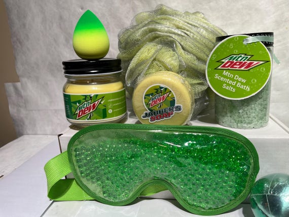 DEW七点セット Handmade Deluxe Mountain Dew Inspired Bath Gift Set With Mtn Dew