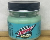 6 oz Mountain Dew Baja Blast Scented Candle in Cute Glass Jar