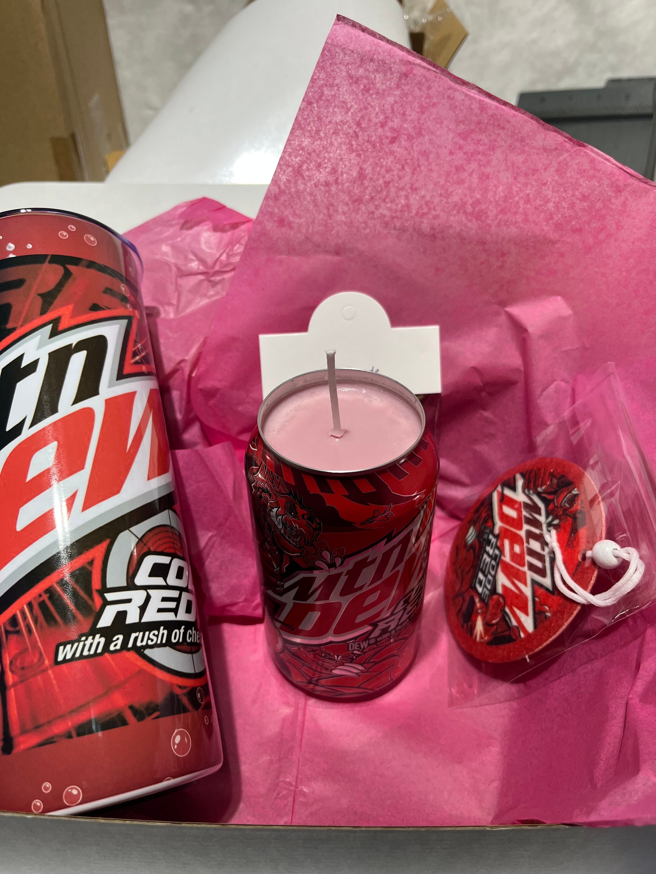 Mountain Dew Code Red Themed Gift Set 20 Oz Tumbler | MTN Dew