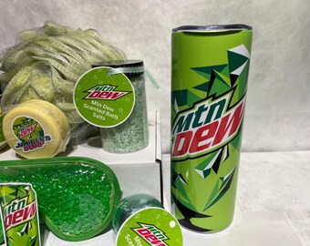Handmade Deluxe Mountain Dew Inspired Bath Gift Set With Mtn Dew