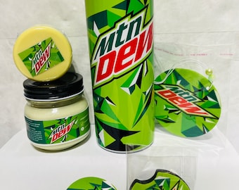 Mountain Dew Themed Gift Set 20 Oz Tumbler | MTN Dew Scented