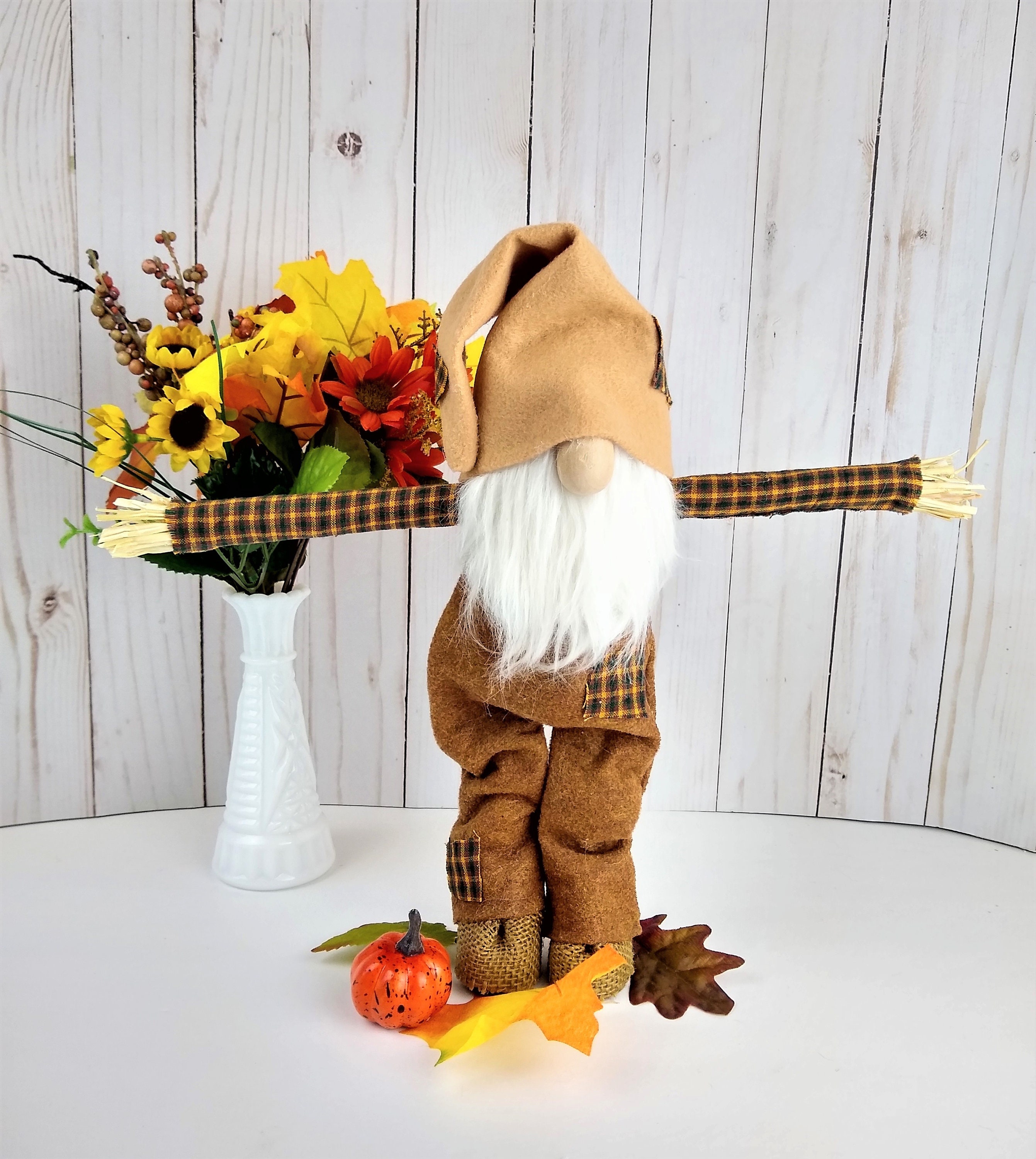 Fall Scarecrow Gnome Autumn Gnome Decor Farmhouse Knome - Etsy