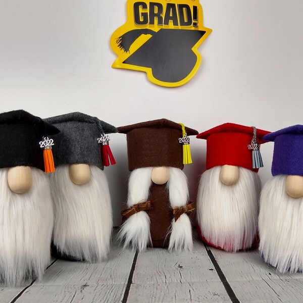 Graduation Decorations 2024, Class of 2024 Small Graduation Gnome Gift with Tassel, Gift Table Tiered Tray Knome, Gonk Decor, Gift for Grad