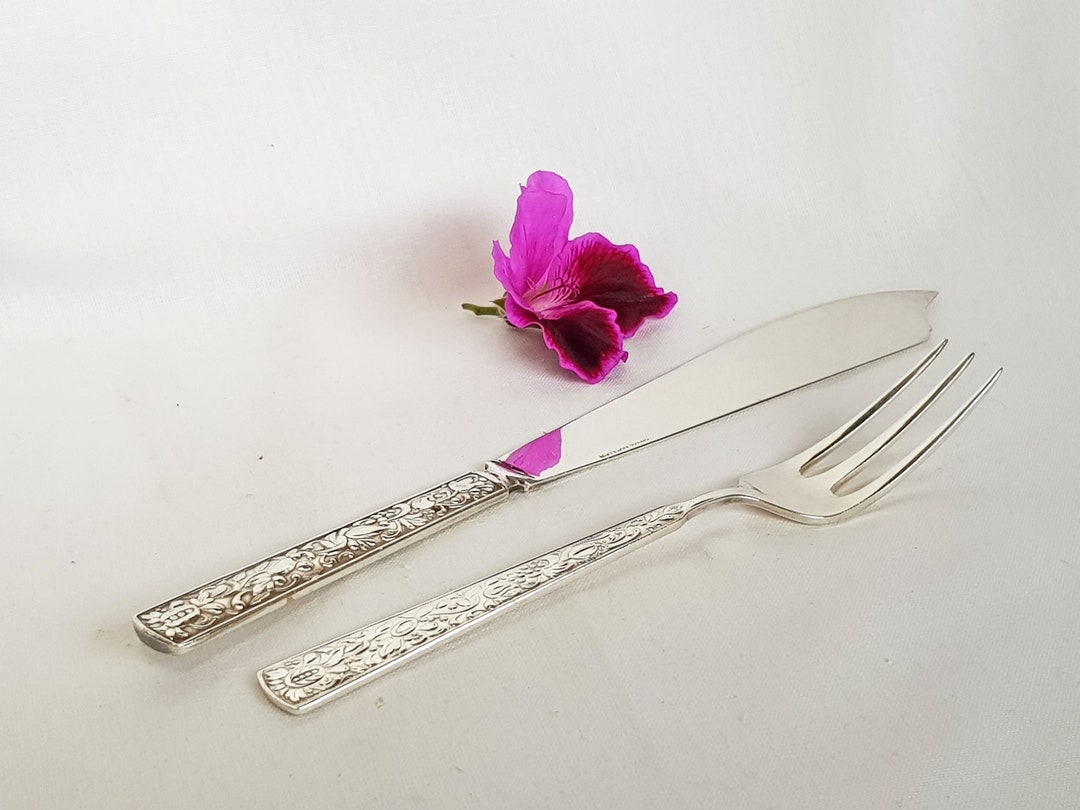 Nils Johan Vintage Cake Knife & Fork Set. Antique Cutlery From Etsy