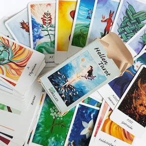 Vintage Tarot Tarot Deck von AGMüller. Tarot of Hellen von Valerie Bernard, 1999, Schweiz. Seltene Wahrsagekarten. Hellen-Tarot.