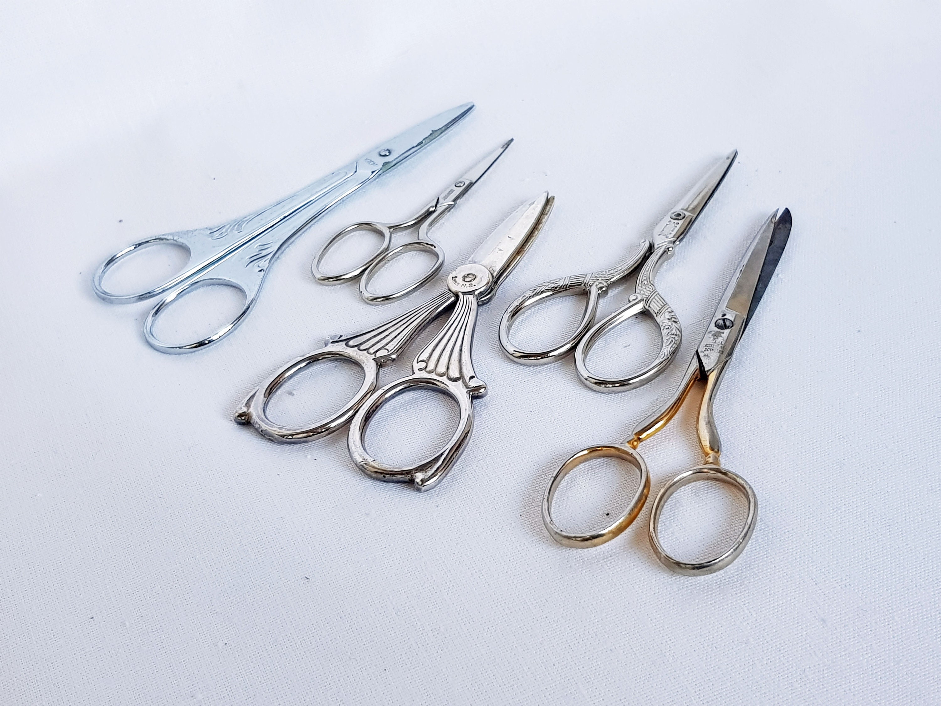 COMPTON COLT Vintage ALL METAL SCISSORS 8 Total Length SEWING TAILOR