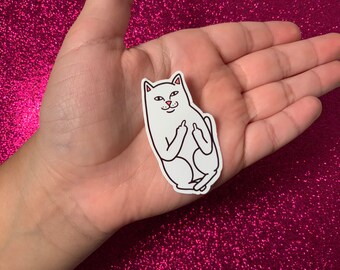 photo Cat Showing Middle Finger Brand middle finger cat etsy
