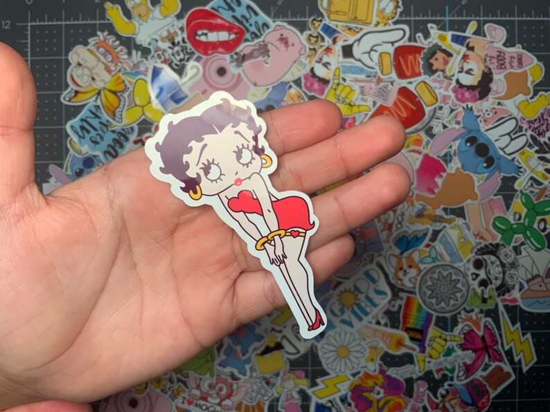 Betty Boop Die Cut Sticker Weather Resistant