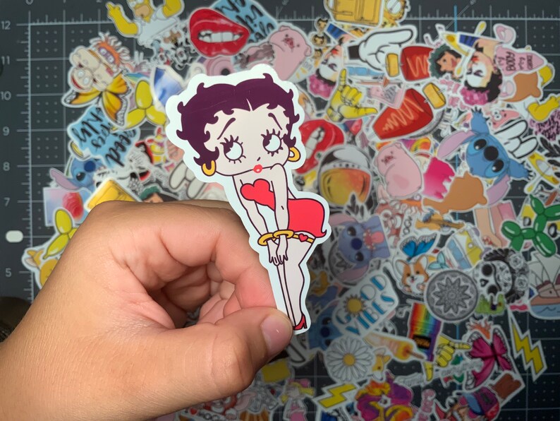 Betty Boop Die Cut Sticker Weather Resistant