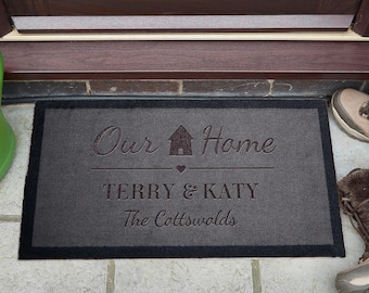 Our Home Indoor Doormat | Personalised Doormat | BoutiqueGifts