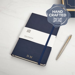 Personalised Prussian Blue Moleskine Notebook | Personalised Notebook | Dispatched Next Working Day