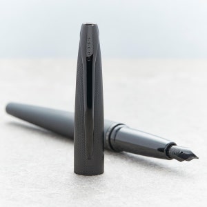 Cross ATX Brushed Metallic Black Fountain Pen |Engraved Pen | Dispatched Next Working Day