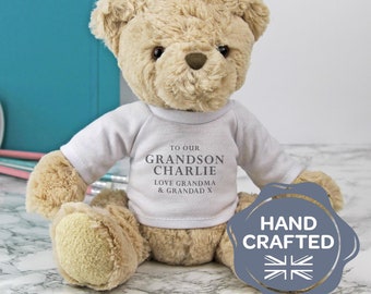 Barley Bear With Personalised Message T-Shirt | Personalised Teddy Bears | Gifts For Kids | Despatched Next Working Day