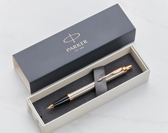 Personalised Parker IM Ballpoint Pen Gold Trim | Personalised Parker Pens | Dispatched Next Working Day