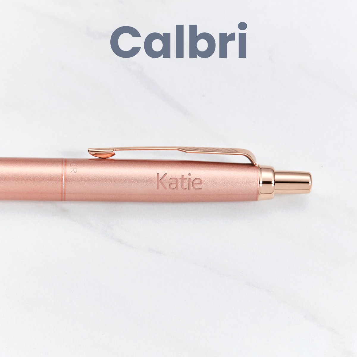 Personalised Engraved Parker Jotter Rose Gold Ballpoint Pen - Black Or Blue Ink