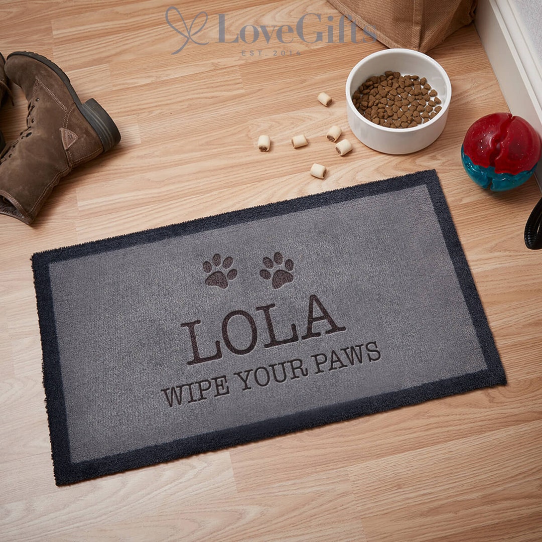 Wipe Your Paws Doormat Personalised doormat BoutiqueGifts Etsy.de