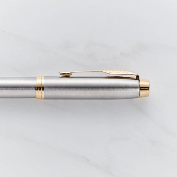 Parker IM Rollerball Pen Silver & Gold | Personalised Engraved
