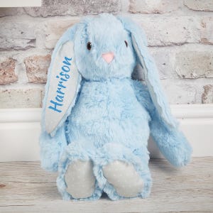 Plush Blue Bunny | Personalised Bunny | New Born Gifts, Gifts For Toddlers, Gifts For Kids | Easter Gifts