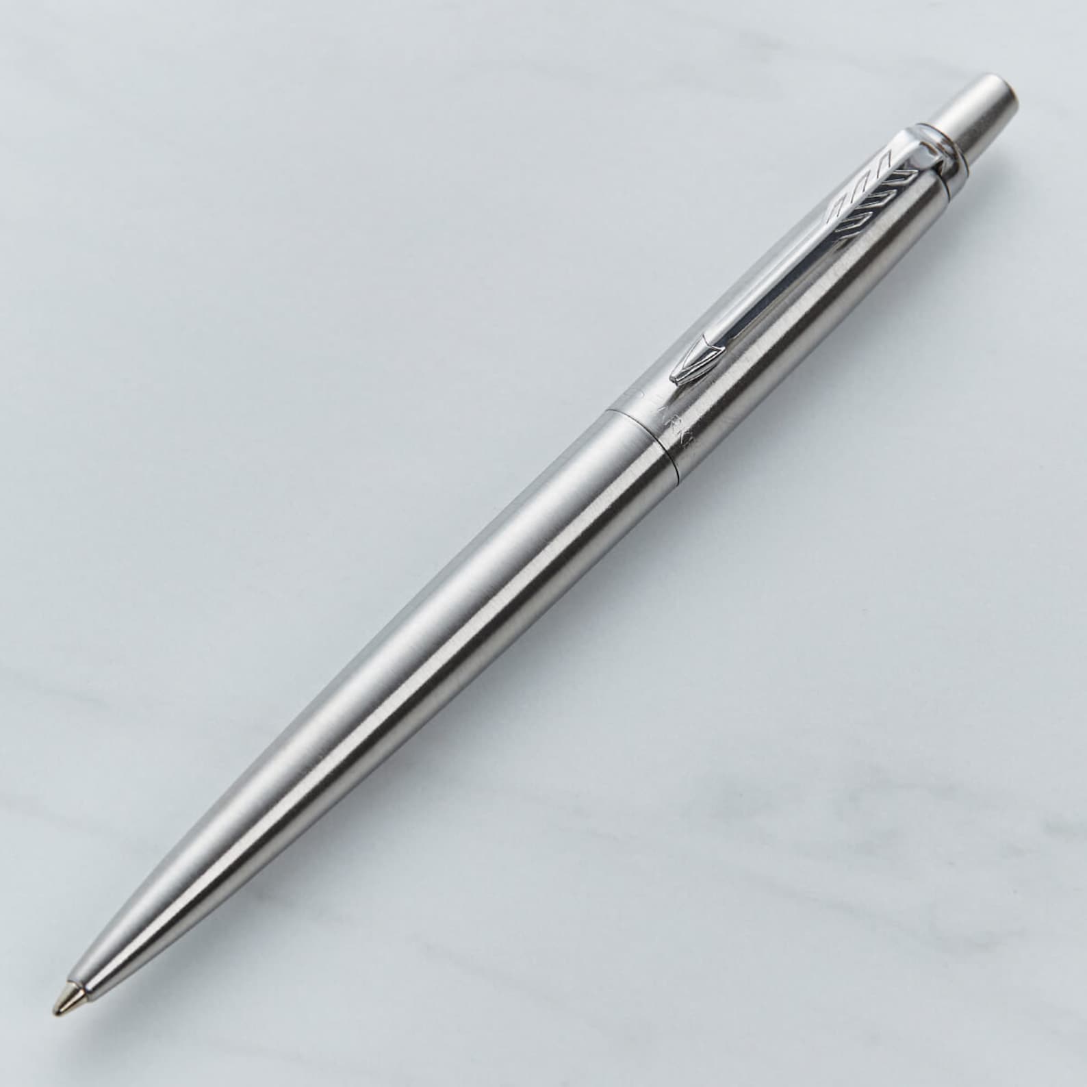Personalised Engraved Premium Parker Jotter Stainless Steel Ballpoint Pen With Blue Ink In A