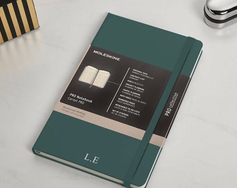 Personalised Forest Green Moleskine Pro Notebook | Personalised A5 Notebook | Dispatched Next Working Day