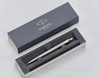 Personalised Parker Jotter Ball Pen Gold Trim - Black Ink | Personalised Pens | Dispatched Next Working Day