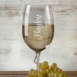 Vertical Name Wine Glass | Personalised Wine Glass | Despatched Next Working Day