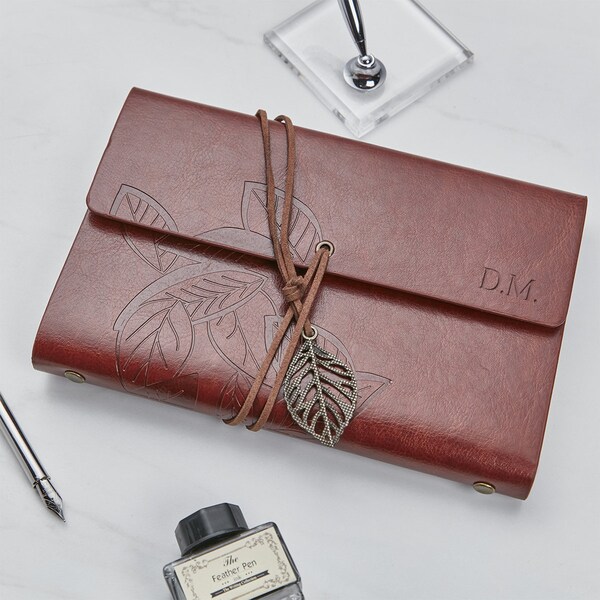 Notebook & Quill Pen Set | Personalised Embossed | Dispatched Next Working Day