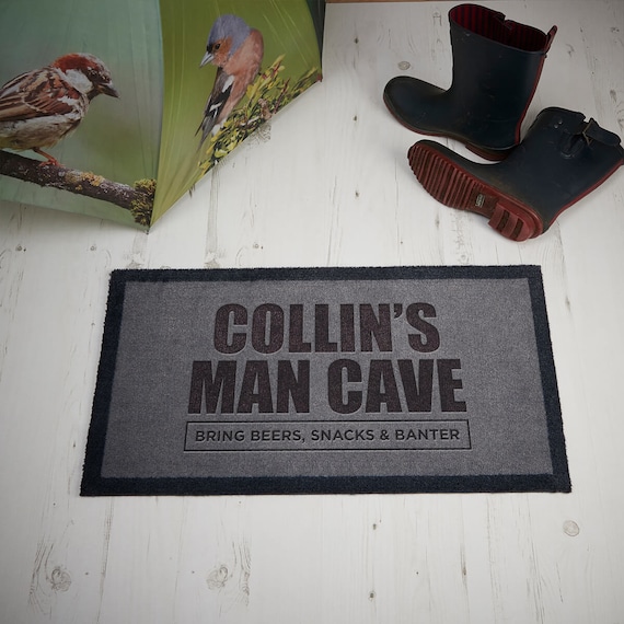 Man Cave Indoor Doormat | Personalised Door Mats | Boutique Gifts