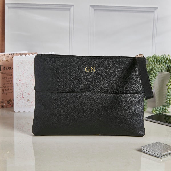 Courtney Handbag Black | Personalised Leather Handbag | Dispatched Next Working Day