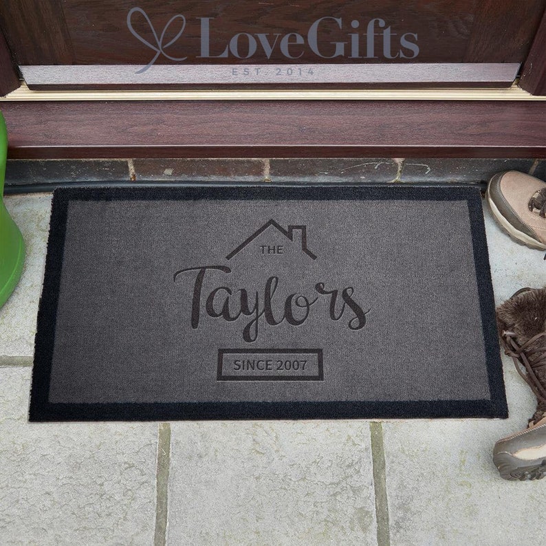 Family Name Indoor Doormat Personalised Doormats Etsy UK