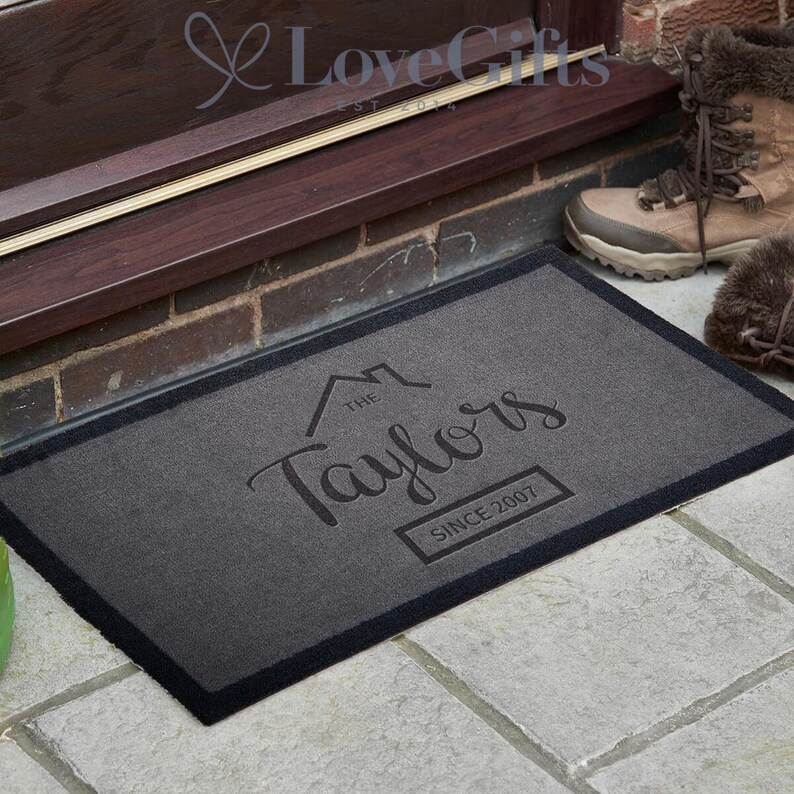 Family Name Indoor Doormat Personalised Doormats Etsy UK