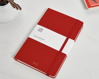Personalised Scarlet Red Moleskine Notebook | Personalised Notebook | Dispatched Next Working Day