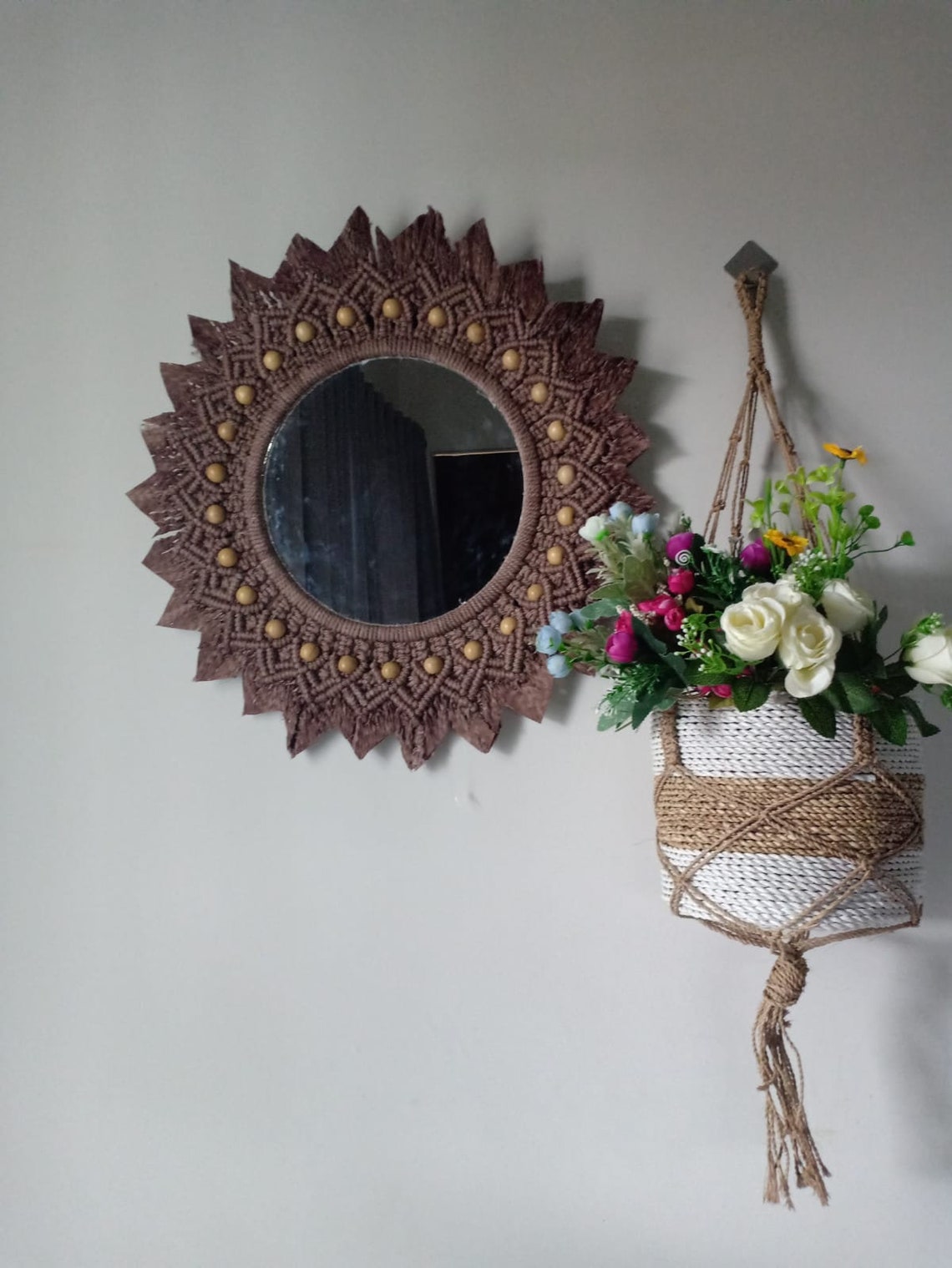 Macramé Mirror Wall Hanging DIY Etsy