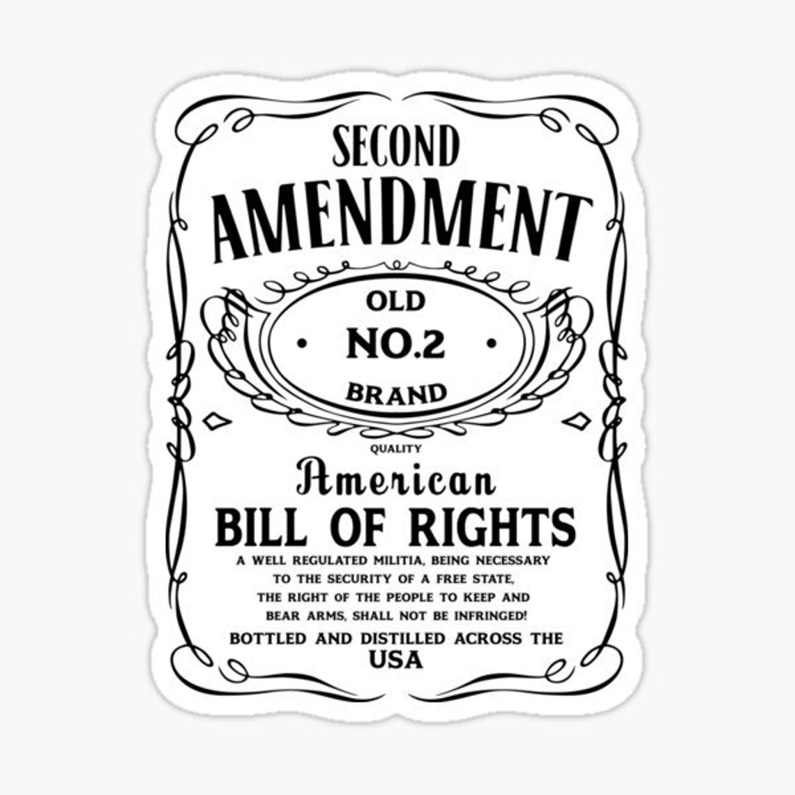 Second Amendment American Bill of Rights Sticker for Vsco / | Etsy