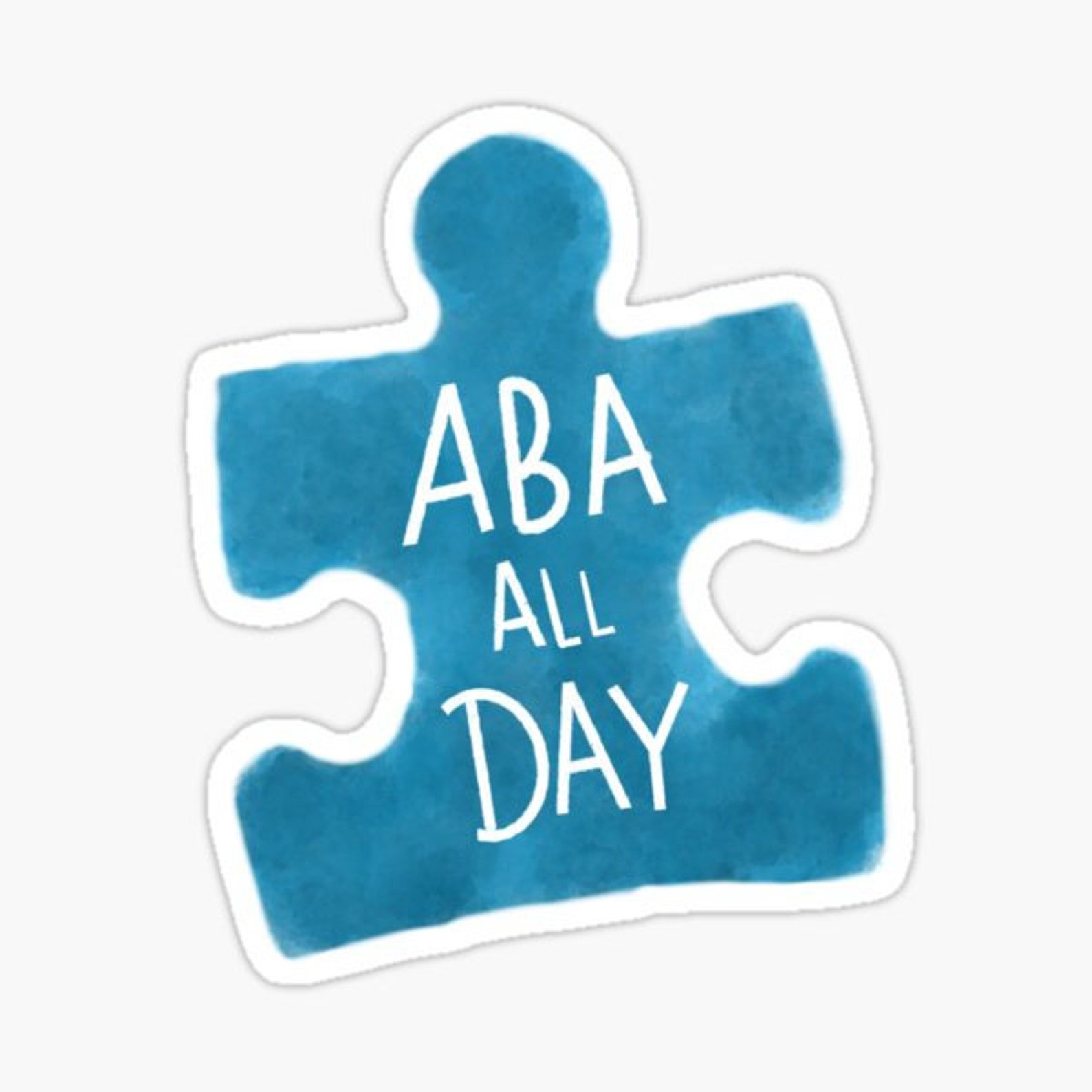 ABA All Day Autism Puzzle Piece Sticker for Vsco / Laptop /  Etsy