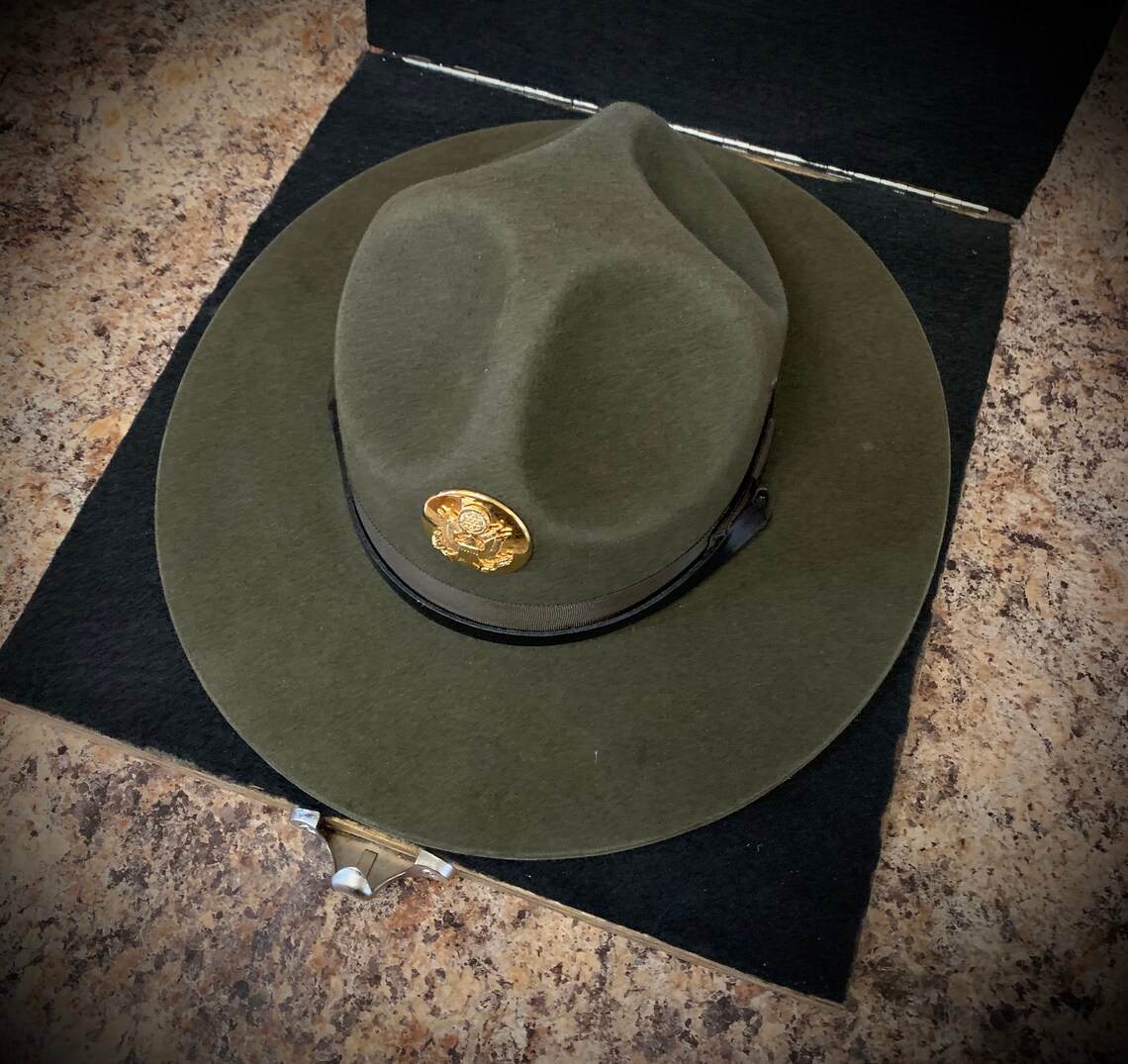 Drill Sergeant Campaign Hat Press Single Hinge Military Army Etsy