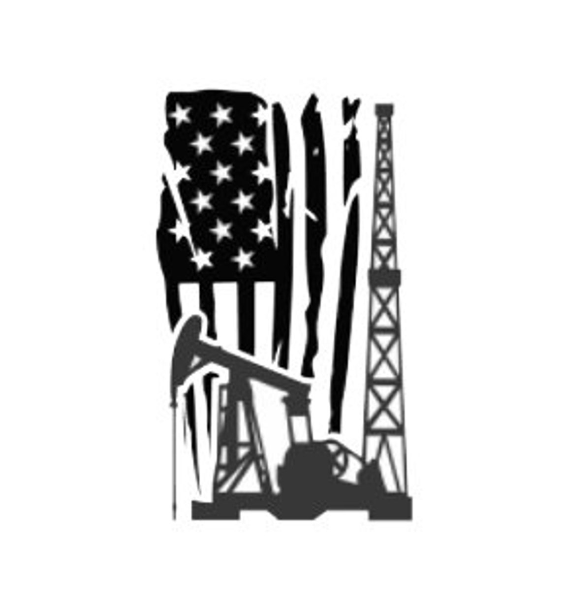 Oilfield American Flag Sticker for Vsco / Laptop / Waterbottle Etsy
