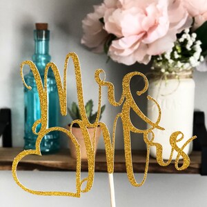 Mr & Mrs Cake Topper