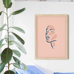 Printable Art, Line Art Woman, Instant Download Printable Art, Female Line Art, Minimalist Print, Female Line Drawing Print