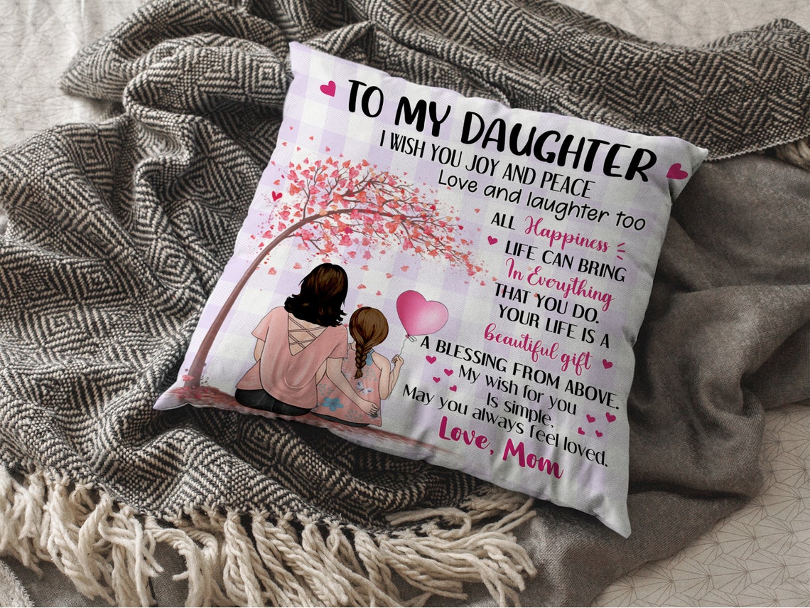 Personalized Mom Daughter Pillow To My Daughter Pillow Gift Etsy
