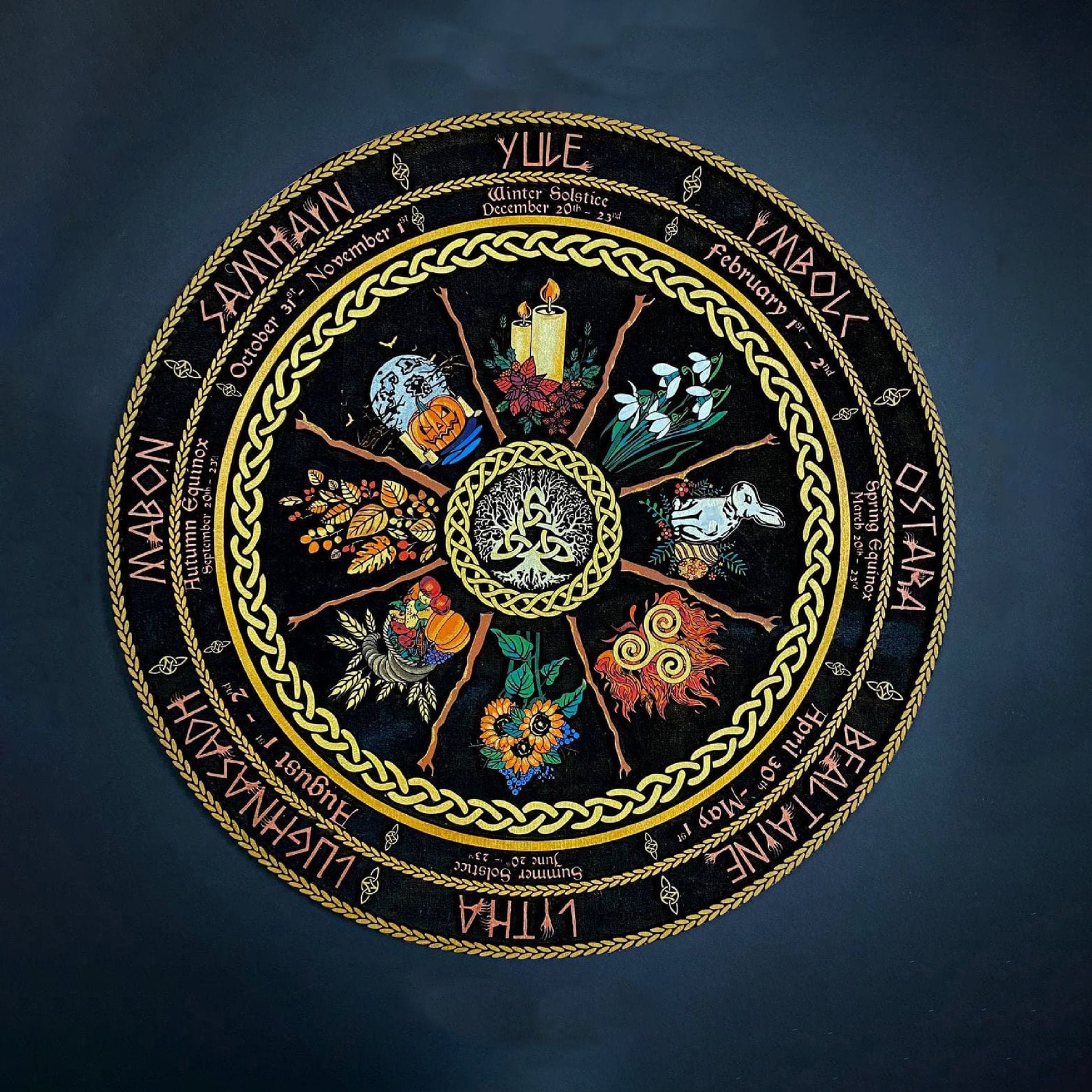 Wheel of the Year Wicca Wiccan Calendar Sabbat Magic Etsy