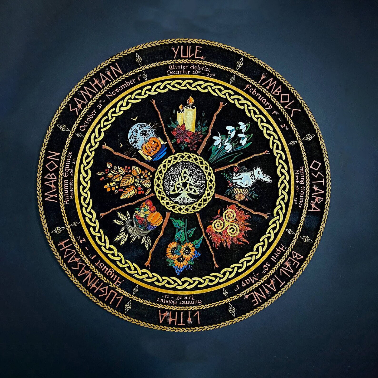Wheel Of The Year Wicca Wiccan Calendar Sabbat Magic Etsy