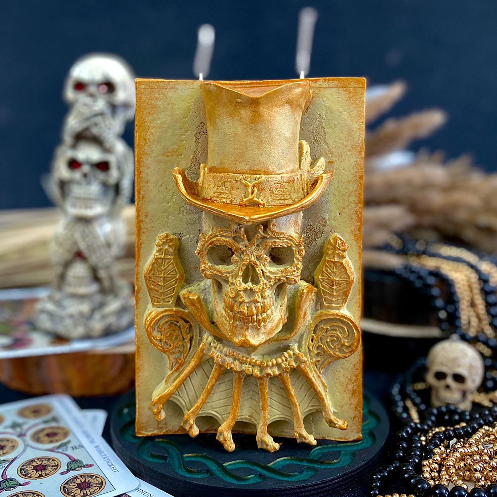 Baron Samedi Haitian Vodou Magic Witchcraft Altar Candle Etsy