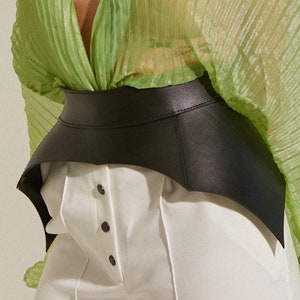 Leather peplum belt, Leather basque belt, Wide leather belt for dress,Leather skirt belt,Wide corset belt xxl,Wide belt for large size women