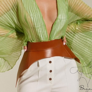 Corset belt leather,Women waist belt,Basque belt,Leather peplum belt,Wide waist belt,Peplum skirt,Women peplum belt,Dress corset belt
