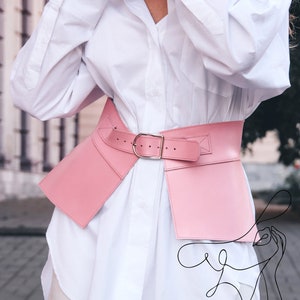 Leather basque waist corset, Wide genuine leather belt,Leather peplum belt,Wide handmade leather belts for women,Wide leather belt plus size