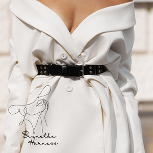 Leather grommet belt, Genuine leather waist belt, Leather eyelet belt,Double grommet belt,Rivet belt, Rocker leather belt,Black grommet belt