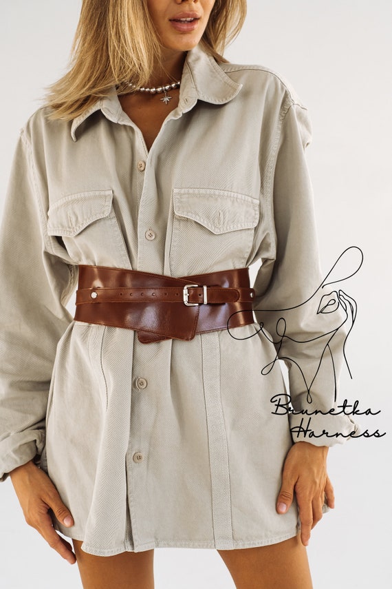 Wide Leather Belt Women,wide Leather Belt Brown,waist Leather Belt,dress  Belts for Women,fashion Belts for Women,leather Waistband -  Canada