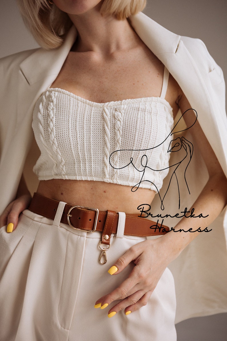 Women Leather Beltleather Dress Beltwomen's Brown Etsy