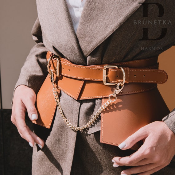 Leather Corset Belt, Wide Waist Belt, Plus Size Belts for Women, Plus Size  Waist Belt, Peplum Belt Black, Skirt Belt, Harness Skirt 